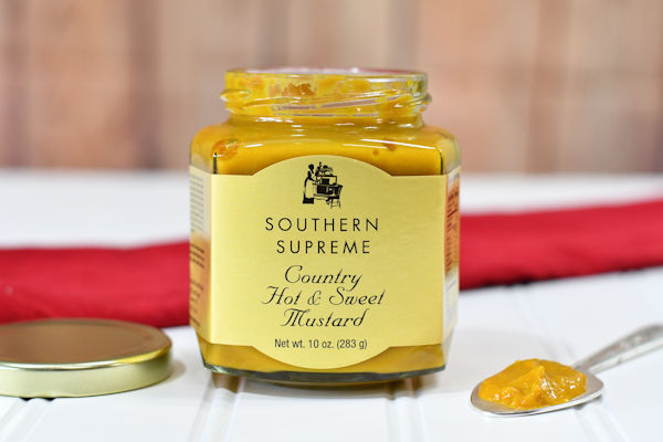10 oz. jar Country Hot & Sweet Mustard